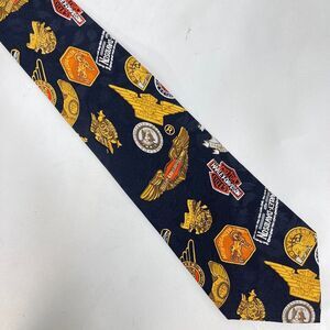 Harley Davidson Necktie by Nicole Miller Exclusive Designer Tie 100% Silk Black